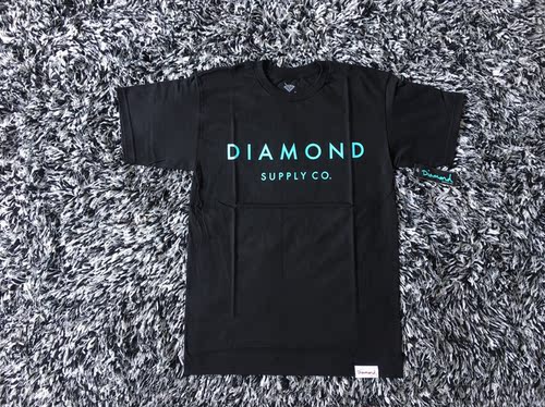 DIAMOND SUPPLY CO 薄荷绿 logo 经典字母 印花 短袖