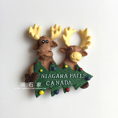 加拿大Niagara falls冰箱贴观光纪念品满58包邮树脂3D立体磁贴