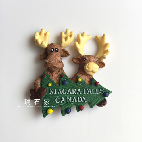 加拿大Niagara falls冰箱贴观光纪念品满58包邮树脂3D立体磁贴
