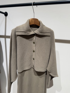 百搭显瘦气质绵羊毛针织连衣裙套装 深圳主原创品牌2025新款 冬时尚