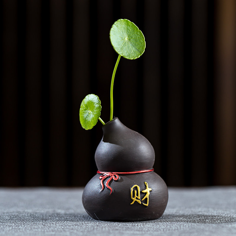 创意指尖迷你茶宠茶盘配件水培花器紫砂彩绘小号花瓶禅意桌面摆件,餐饮具,茶宠摆件,淘宝优惠券,粉丝福利购,淘宝优惠卷