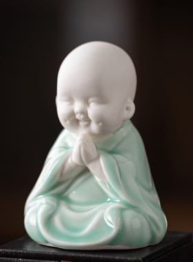 陶瓷招财开心弥勒佛小摆件