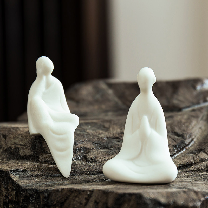 陶瓷新中式盆景微景观鱼缸装饰