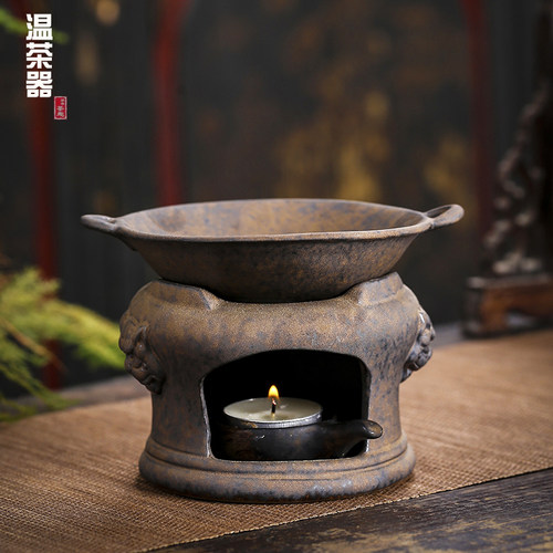 精品复古金釉烘茶器陶瓷温茶醒茶器蜡烛烤茶叶提香焙茶器茶道配件 - 封面