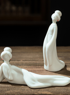 陶瓷新中式客厅书房玄关盆景