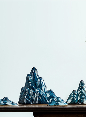 陶瓷新中式客厅玄关酒柜鱼缸