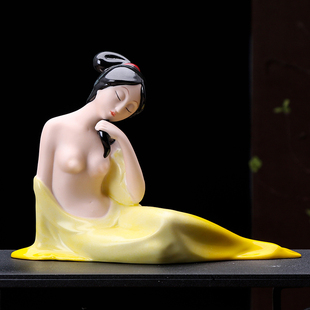 陶瓷仕女摆件客厅电视柜家居装设品酒柜博古架展示柜桌面美女摆设