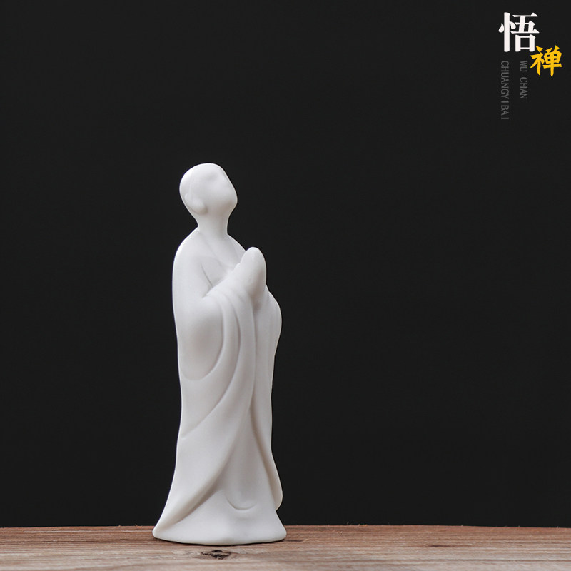 创意陶瓷人物无相小僧客厅摆件图片