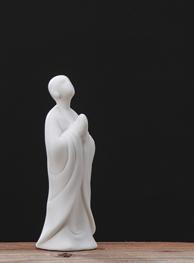 创意陶瓷人物无相小僧客厅摆件