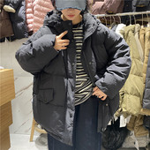 冬季 新款 2024韩版 TYJR 宽松长袖 加厚保暖连帽羽绒服外套女95705