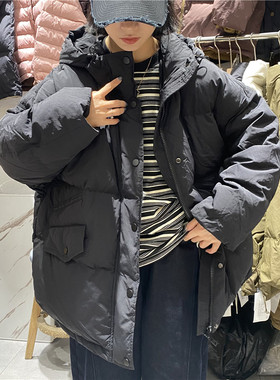 TYJR 冬季新款2024韩版宽松长袖加厚保暖连帽羽绒服外套女95705