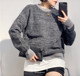 新款 2020韩版 套头圆领长袖 Tang冬季 打底衫 加厚撞色毛衣女1806.53