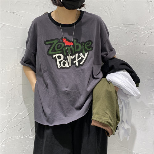 TYJR短袖字母T恤女2022年新款