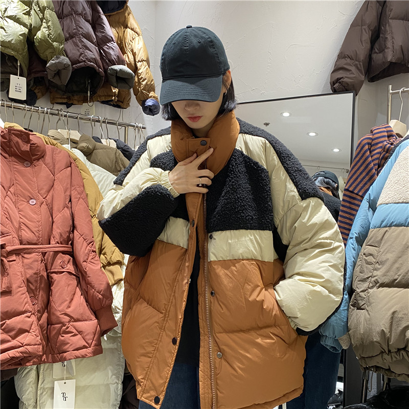 TT韩版宽松加厚立领羽绒服女外套