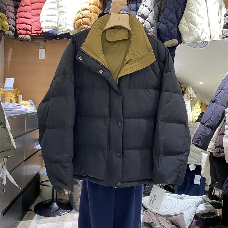 TYJR立领90白鸭绒羽绒服外套女