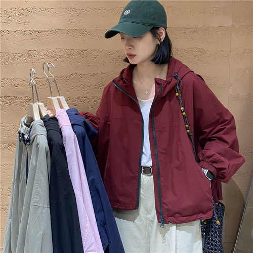 TYJR韩版宽松休闲连帽外套女上衣