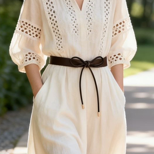 百搭连衣裙腰带腰封女装饰配裙子束腰外搭大衣皮带西装打结皮绳