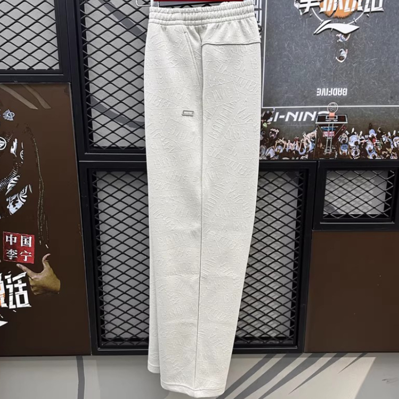 李宁运动裤2025冬季新品反伍BADFIVE男子宽松针织直筒卫裤AKLV773