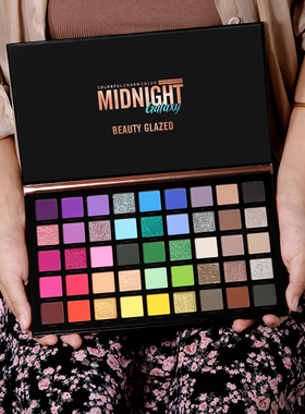 正品BEAUTY GLAZED化妆师专用45色彩妆眼影盘多色系cos舞台玩妆盘