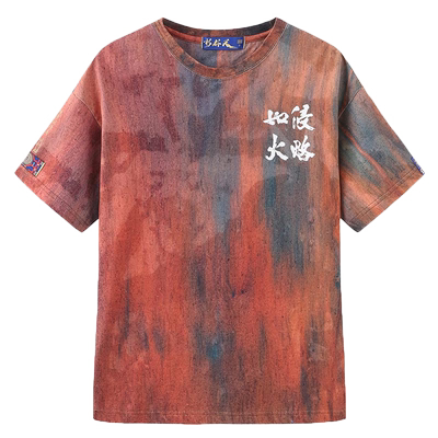 春夏圆领短袖t恤衫仟尺中国风