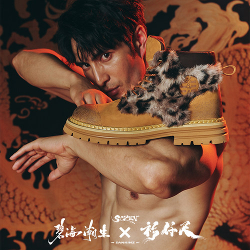 衫仟尺2023秋冬马丁靴头层牛皮