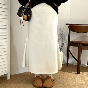 胖mm鱼尾裙NQ1301 高腰宽松遮胯包臀裙女半身裙2025冬新款 大码 女装