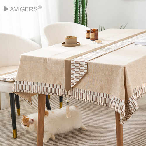 avigers桌旗棉麻质感现代简约