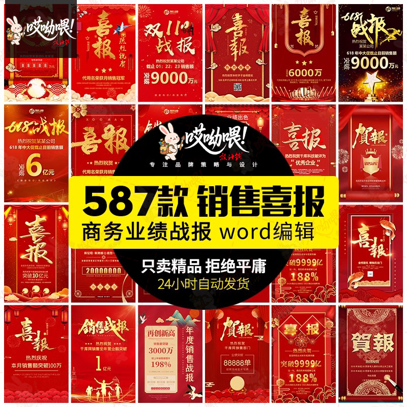 2025企业公司销售业绩word模板高考大捷军令喜报海报PSD设计素材