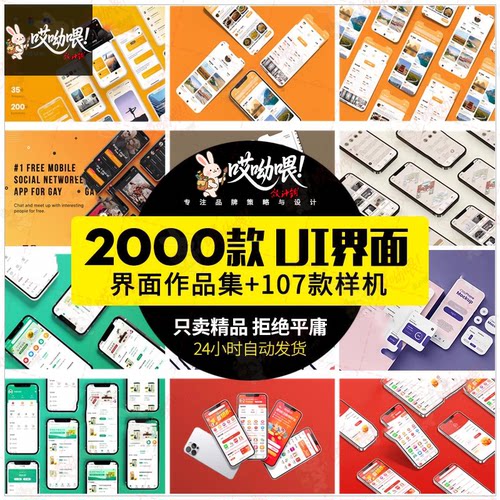 ui界面设计模板作品集样机高端APP页面毕业答辩psd交互sketch素材