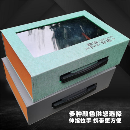 透明色卡手提盒样块展示盒PET样块色卡箱样块色卡透明收纳盒手提