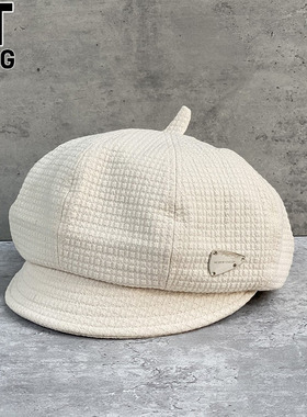 香港I.Tgreg显脸小八角帽子女秋冬季贝雷帽百搭南瓜帽休闲画家帽