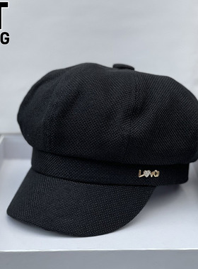 香港I.Tgreg秋冬休闲棉麻八角帽女日系文艺画家帽百搭鸭舌女帽潮