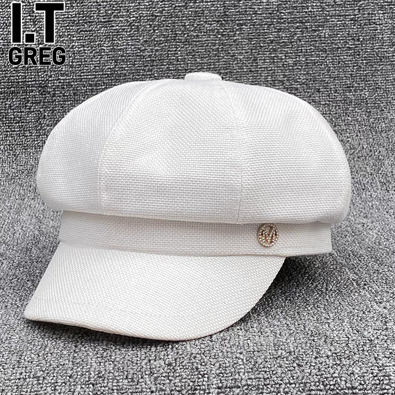 香港I.Tgreg黑色百搭八角帽女潮