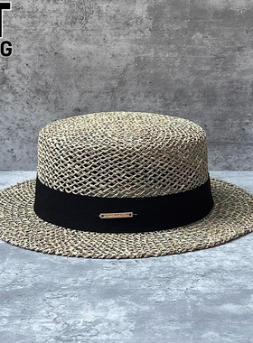 香港I.Tgreg女士时尚法式复古镂空草帽休闲百搭旅行沙滩遮阳帽子