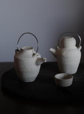 日本手作家粗陶手工摆件信乐烧