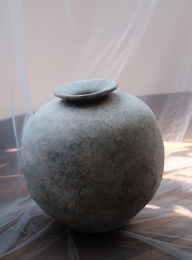 「97 Crafts」日本陶艺作家故金あかり50cm超大花器装置天蓝色