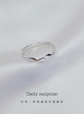 其他女足银990甜美活口戒指