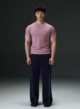 AFTERGLOW多巴胺色显大健身训练短袖 高弹透气肌理运动面料紧身衣