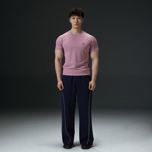 AFTERGLOW多巴胺色显大健身训练短袖 高弹透气肌理运动面料紧身衣