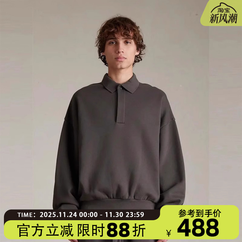 FOGEssentials纯色长袖Polo卫衣