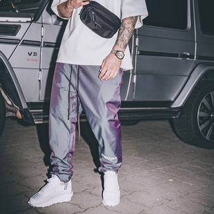Fear God Essentials 特价 FOG镭射反光休闲抽绳束口长裤 清仓