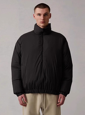 弹跳潮人 22新款FOG Fear Of God Essentials半拉链棉服保暖外套