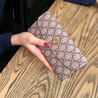 Ví mua hàng Hồng Kông 2019 mới ví da dài thời trang nữ ví da đơn giản ví khóa ví - Ví tiền ví lạnh