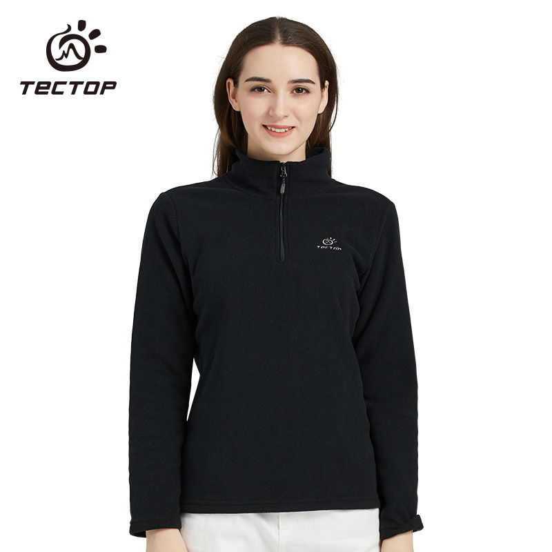 探拓加厚加绒保暖女修身百搭上衣