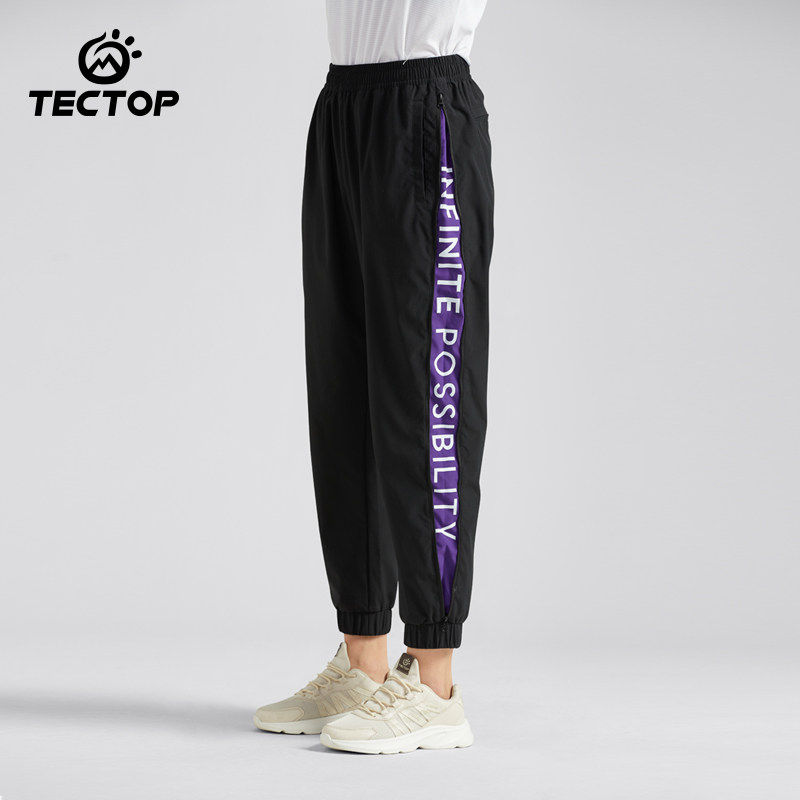 TECTOP/探拓复古潮流休闲裤女薄款弹力裤大码直筒长裤跑步裤宽松