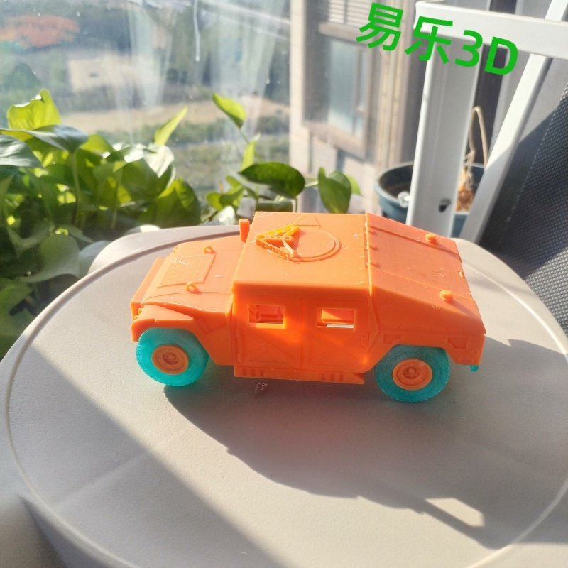 悍马军车模型军迷玩具仿真车模摆件3D打印拼装亲子游戏玩具