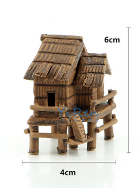 diy摆件鱼缸盆景房子建筑水族箱