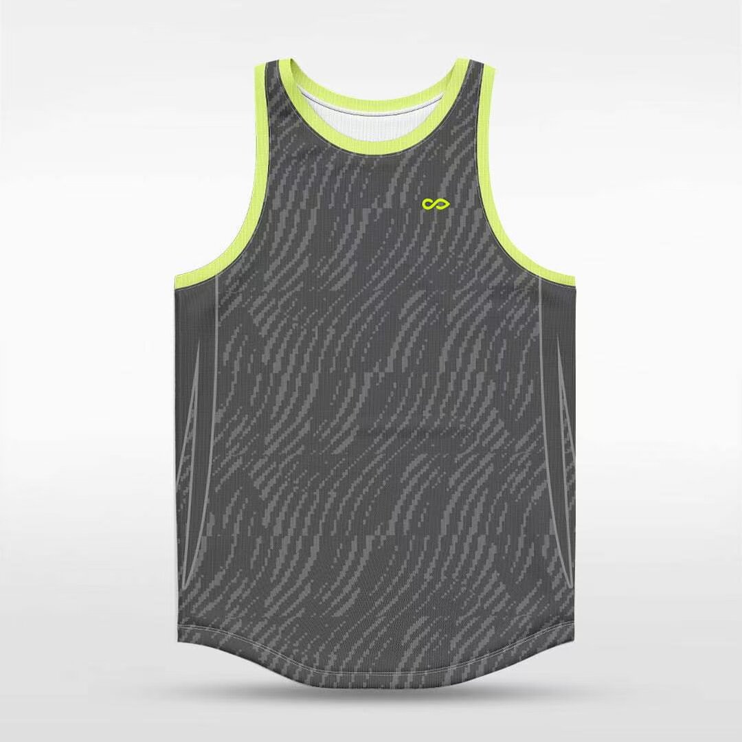 Nanoflex绿野仙踪豹纹手绘复古网眼篮球gi面料背心