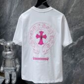 大码 体恤潮 纯棉T恤男女宽松情侣个性 300斤美式 复古十字架刺绣短袖