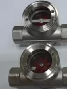 流量监视器偏心叶轮视镜 铸钢水流指示器 1不锈钢 内螺纹 YL11